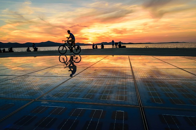 Cycling during sunset in Croatia - AndAdventure