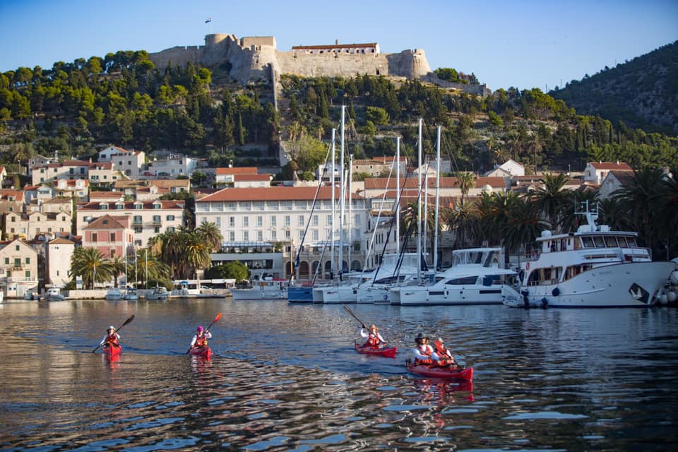 Kayaking the Adriatic sea - Departure from Hvar town