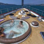 Enjoying yacht deck hot tub - AndAdventure Croatia